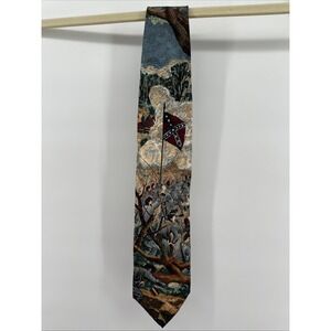 Van Heusen "The Rebel Yell" Neck Tie 100% Silk Patriots Made In USA Americana